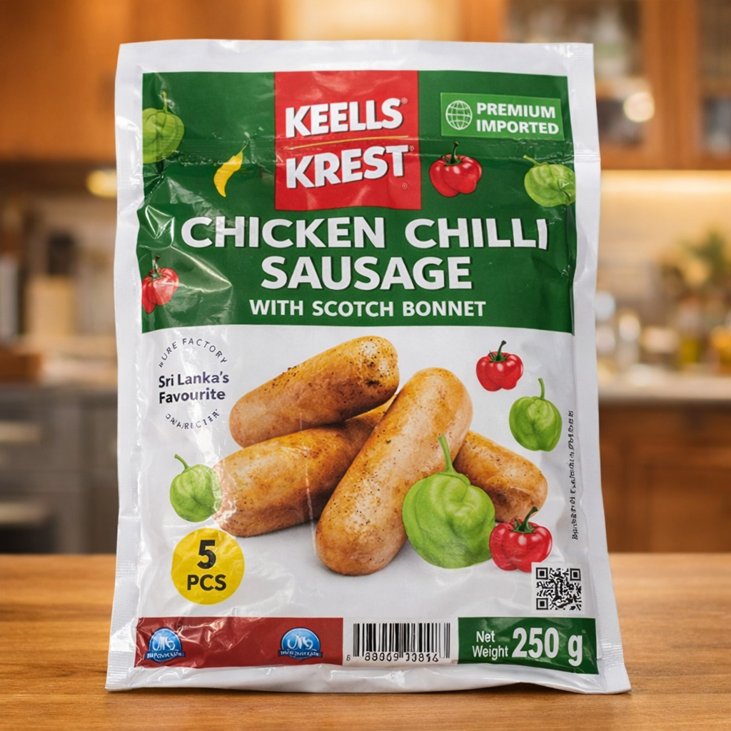 Keells Krest Chicken Chilli Sausage with Scotch Bonnet - (250g | 5pcs)