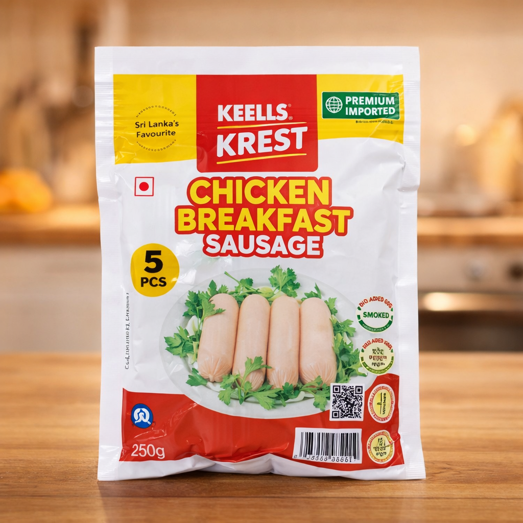 Keells Krest chicken breakfast sausages served, Fresh'N Frozen Delhi NCR