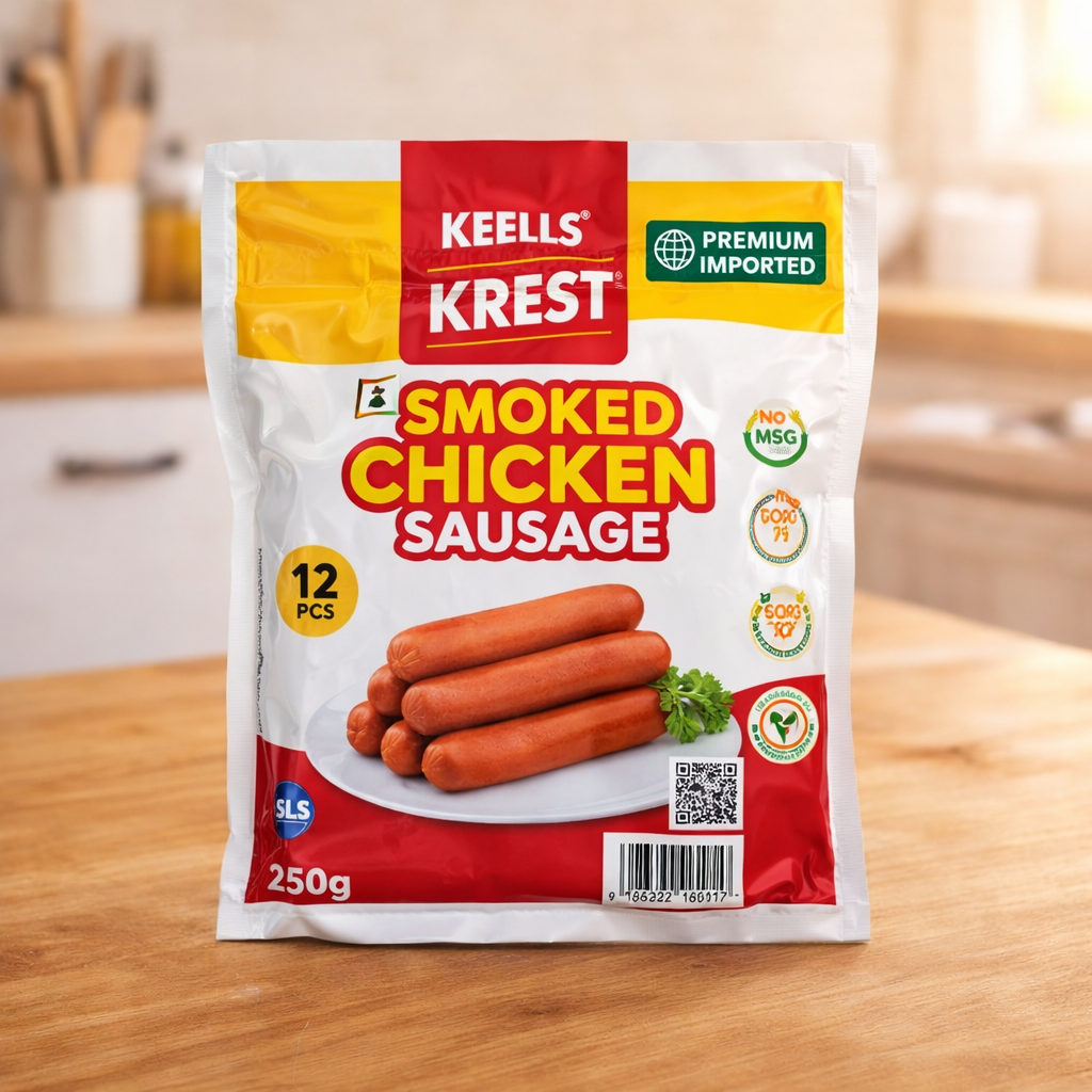 Keells Krest Smoked Chicken Sausage - (250g | 12 pcs)