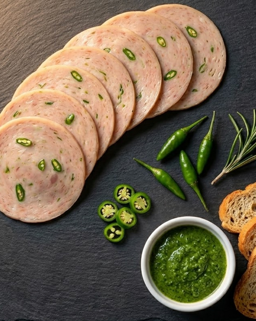 Artisanal Chicken Salami Green Chilli - 200gm