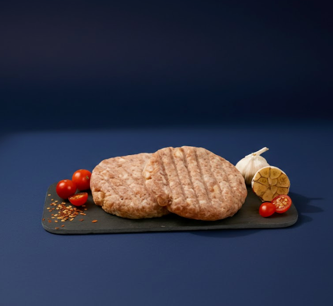 Pork Bacon & Cheese Patty – Smoky, Juicy Blend 125 g x 2 pcs