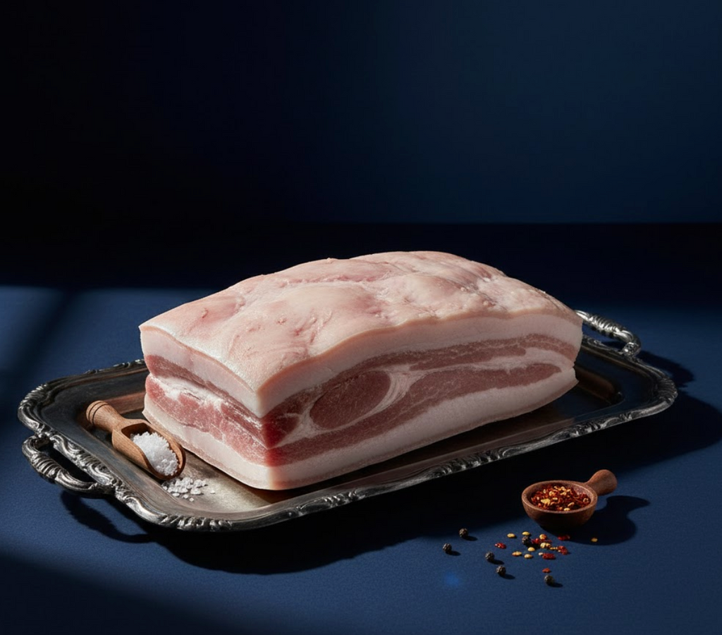 Pork Belly Skinless – Imported -500 gm Block