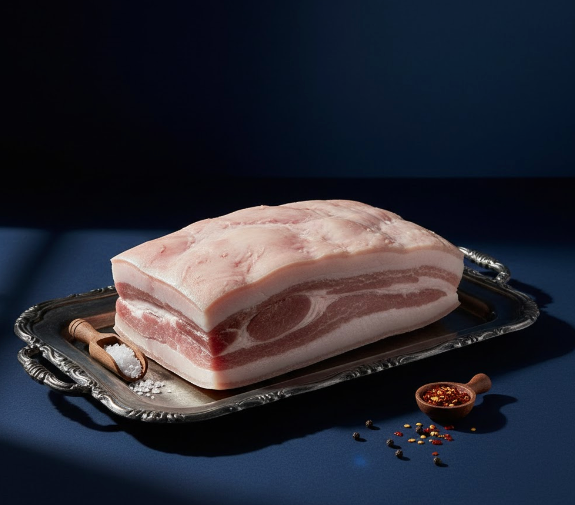 Pork Belly Skinless – Imported -500 gm Block