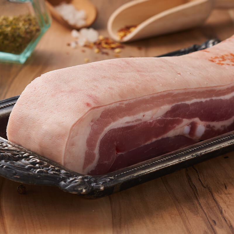 Pork Belly Skinless – Imported -500 gm Block